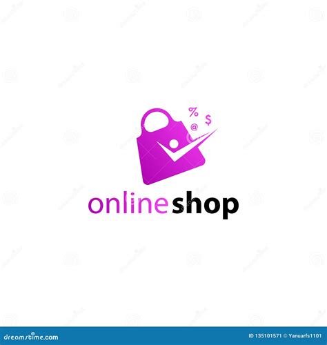 Online Shop Logo Vector Online Shopping Logo Template Stock Vector