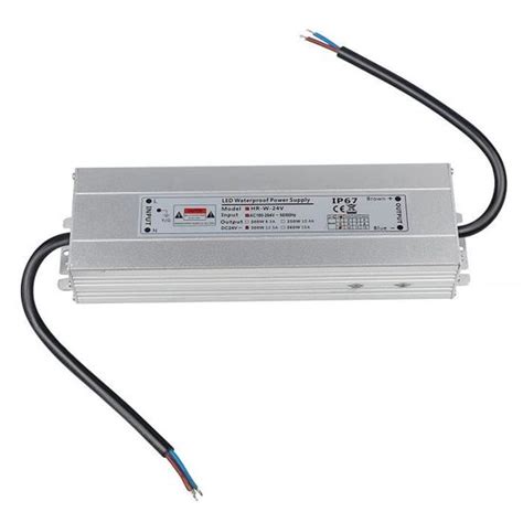 Transformateur 230v 24v LED Étanche IP67 LED Driver 300W Alimentation