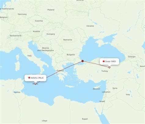 All Flight Routes From Malta To Sivas MLA To VAS Flight Routes