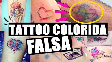 COMO FAZER TATUAGEM COLORIDA FALSA EM CASA YouTube