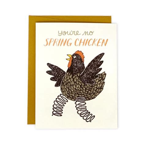 Spring Chicken Birthday Card Cards Birthday Cards Spring Chicken