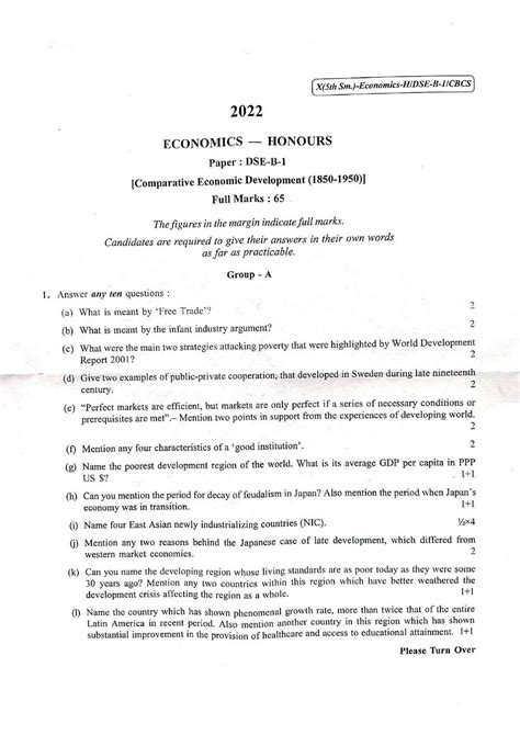 File Cu 2022 B A B Sc Honours Economics Semester 5 Paper Dse B 1 Qp