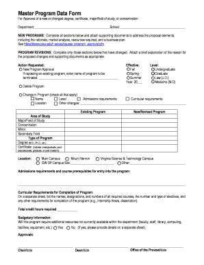 Fillable Online Columbian Gwu Master Program Data Form Columbian Gwu