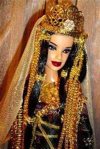 Queen Esther Of Persia ~ Dark version Barbie Doll ooak bible character