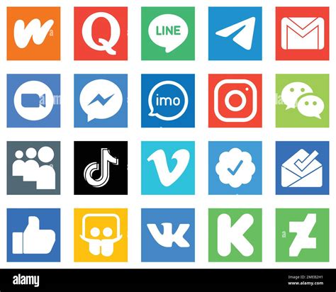 20 iconos únicos de redes sociales como fb messenger gmail e iconos