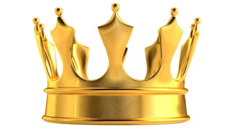 Gold Royal King Crown Isolated On White Background Premium Ai