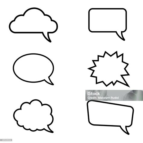 Cartoon Dialogs Cloud Line Icon Stock Illustration Download Image Now