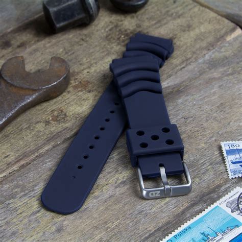 Zuludiver Pu Pvc Rubber Dive Watch Strap For Seiko Citizen Mm