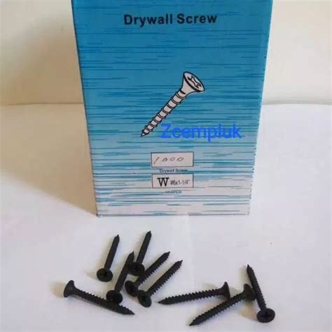 Sekrup Gypsum Skrup Gipsum Drywall Screw 6x1 1 4 1000Pcs Lazada