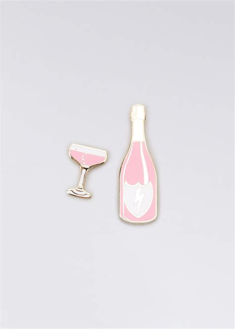 Rosé And Champagne Pin Set Rose Champagne Pin Champagne