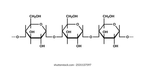 Amylose Structural Formula Starch Component Vector Stock Vector ...