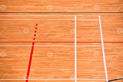 The Scene of Badminton Court. Indoor Badminton Court Stock Photo ...