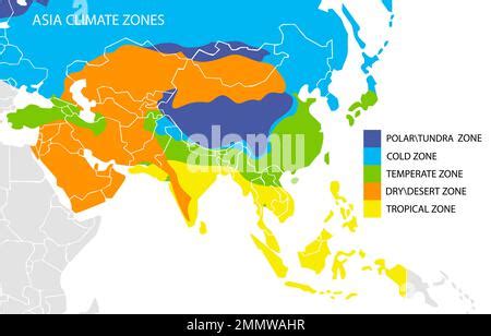 World Climate Zones Map Vector Geographic Infographics Stock Vector