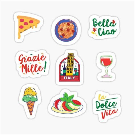 Italy Pack Sticker For Sale By NorthStreetArt Travel Stickers