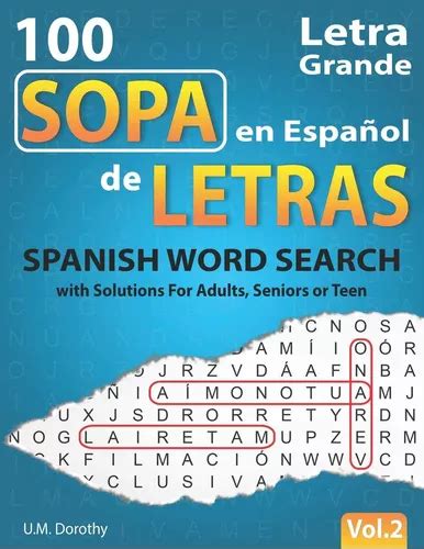 Libro Sopa De Letras En Espa Ol Letra Grande Puzzles S Meses