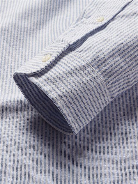 Blue Slim Fit Striped Cotton Oxford Shirt Polo Ralph Lauren Mr Porter