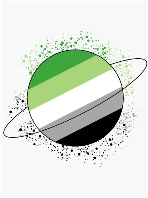 Aromantic Design 1 Sticker For Sale By Pride Planets Redbubble