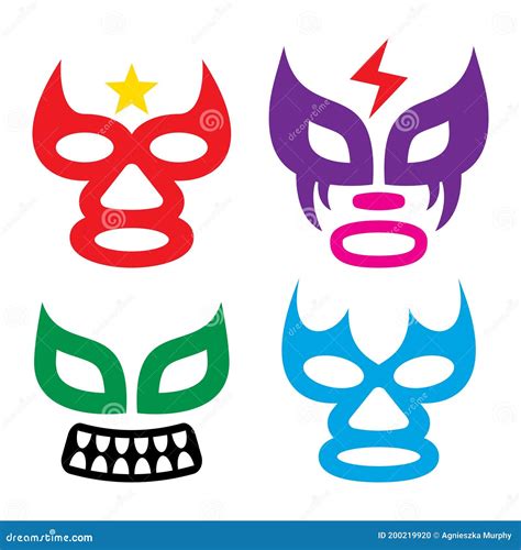 Lucha Libre Faces Vector Design Luchador Or Luchadora Graphics