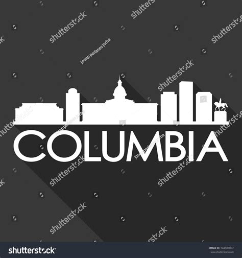 Columbia Flat Icon Skyline Silhouette Design Stock Vector (Royalty Free ...