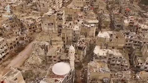 Dramatic Drone Footage Shows Devastation Of Syrian City CBS News