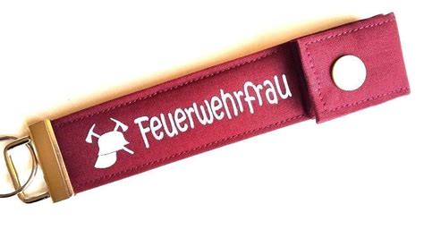 Feuerwehrfrau Schl Sselanh Nger Schl Sselband Mit Einkaufschip Chip