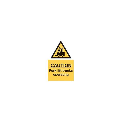 Caution Fork Lift Truck Operating Sign Fl04 Logistics Uk Shop