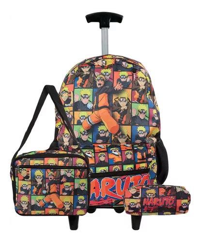 Kit Mochila De Rodinha Naruto Uzumaki Infantil Escolar Parcelamento