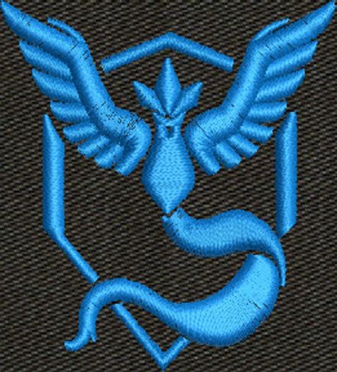 Team Mystic Pokemon Go Inspired Logo Embroidery File Etsy