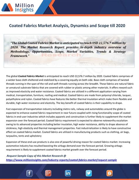 Ppt Coated Fabrics Market Analysis Dynamics Scope Till