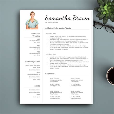 Professional Nurse Resume Template For Pages And Ms Word Complete 123 Pages Resume Template