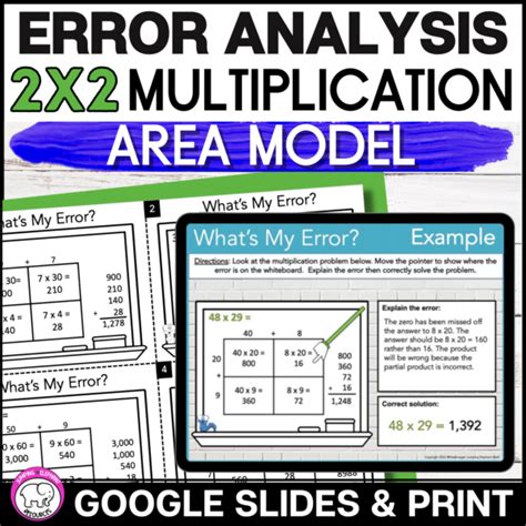 Error Analysis 2 Digit By 2 Digit Area Model Multiplication Google