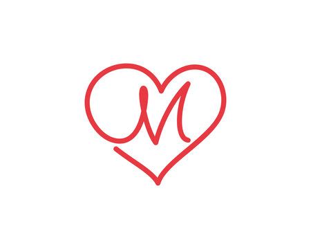 M Heart Logo Images – Browse 6,607 Stock Photos, Vectors, and Video ...