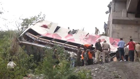 Several Died And Injured When A Bus Fell Into Deep Gorge In Jammu