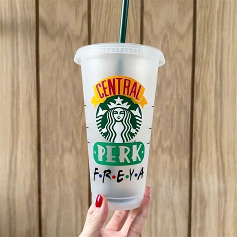 Friends Central Perk Starbucks Cold Cup Tumbler Etsy Uk