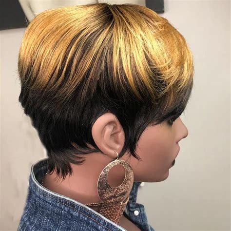 Soft Pixie Cut Short Wigs Brazilian Human Hair Black Blonde Brown Daily Women EBay