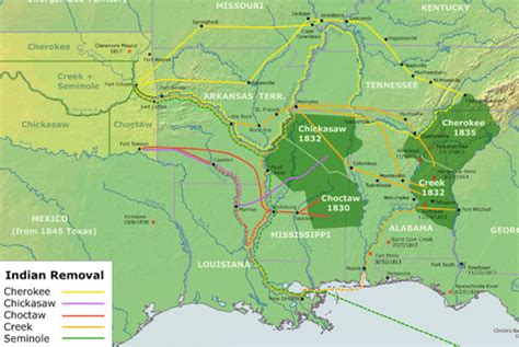 Five Civilized Tribes Map