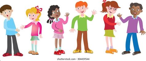 Kids Greeting Clipart