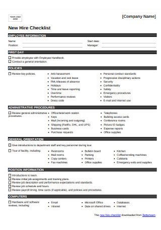 46+ SAMPLE Orientation Checklists in PDF | MS Word