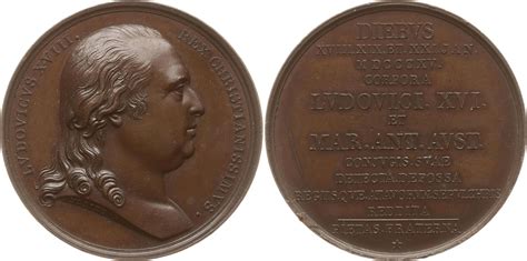 Frankreich K Nigreich Bronzemedaille Louis Xviii V