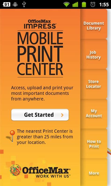 Officemax Releases First Full Service Mobile Print Center Application