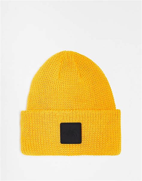 The North Face Explore Ribbed Beanie In Yellow Asos