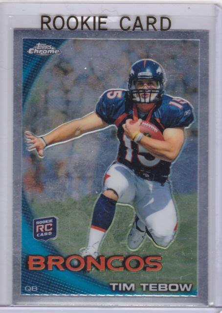 TIM TEBOW ROOKIE CARD 2010 Topps Chrome RC Football GATOR BRONCO