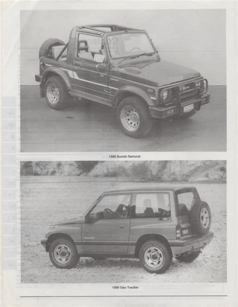 Suzuki Samurai Vs Geo Tracker The Citrus Report