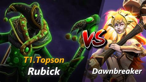 Topson Mid Rubick Vs Dawnbreaker First 10 Minutes YouTube