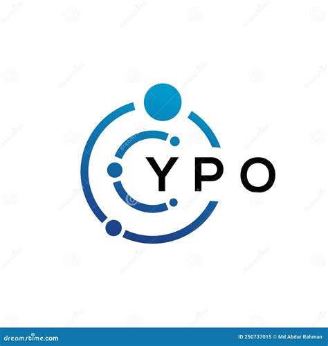 Design Do Logo Da Tecnologia De Letras Ypo Em Fundo Branco Conceito De