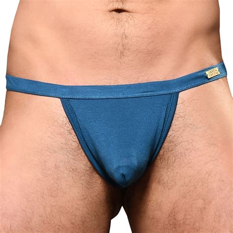 Andrew Christian String Almost Naked Sex Bambou Bleu Paon Inderwear