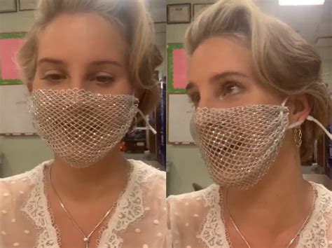 Lana Del Rey Mask Plastic Proof Lana Del Rey Just Wore A Mesh Face Mask To Meet Fans—and