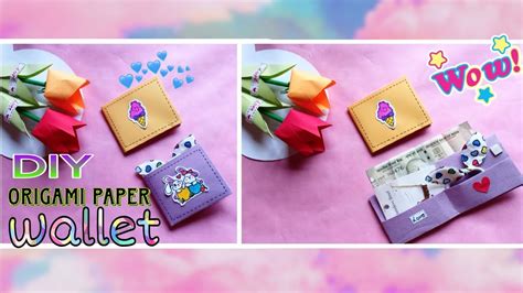 How To Make Paper Walletcute Paper Wallet Tutorialorigami Walletdiy