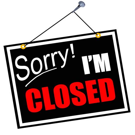 Sorry-Closed Sign - Openclipart