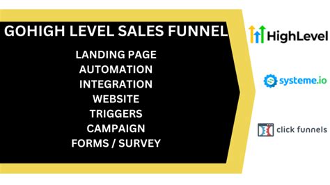 Build Gohigh Level Automation Sales Funnel Expert Website Funnel